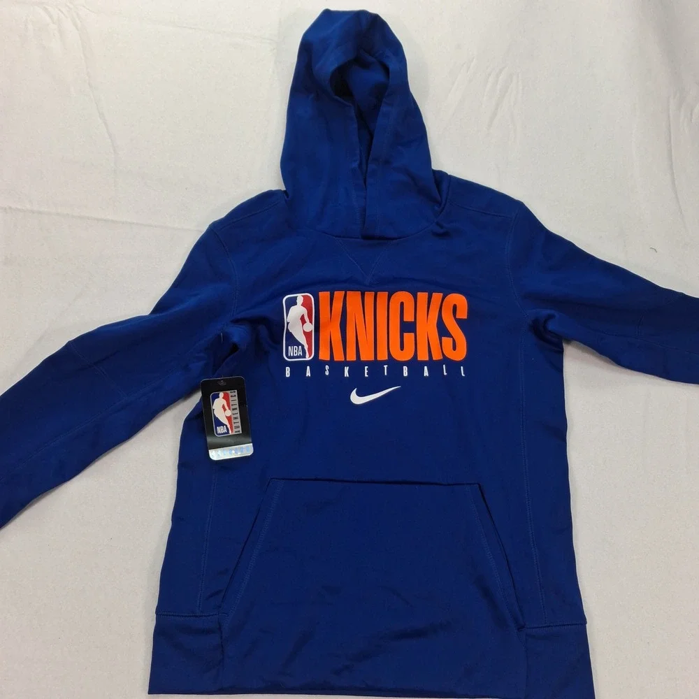 New York Knicks Nike Hoodie Youth M Blue NBA Basketball Dri-FIT 9Z2B7BBKP NEW